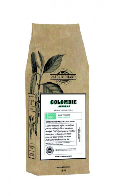 Cafes Richard Columbia Excelso Boabe 500G