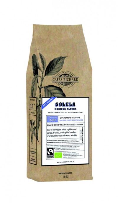 Cafes Richard Solela Mexic Decaf Boabe 500G